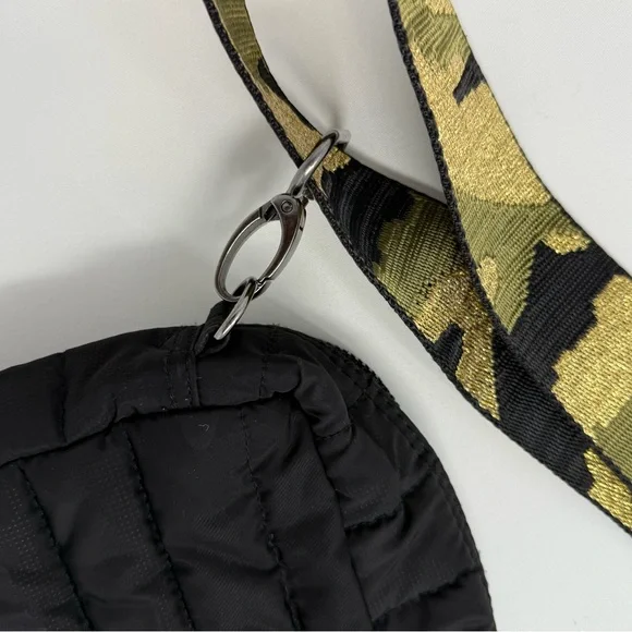 THINK ROYLN Black Quilted Bag with Camouflage Strap - Picture 7 of 9